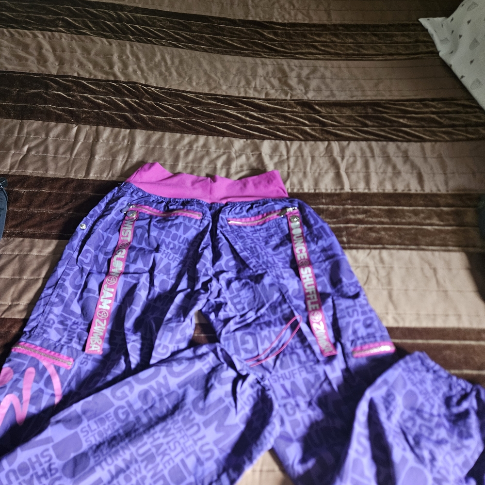 Purple and Pink Graphic Pants